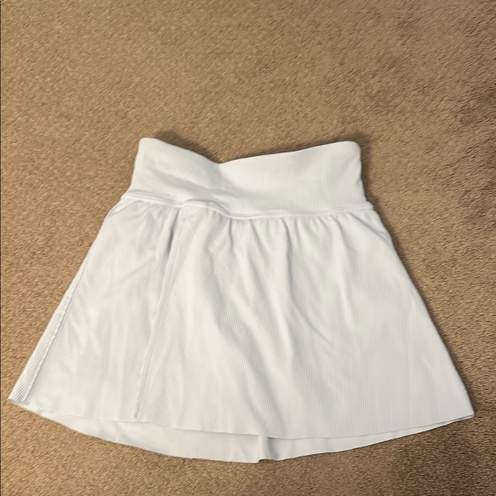SPANX powder blue Asymmetrical Skater Mini Skirt